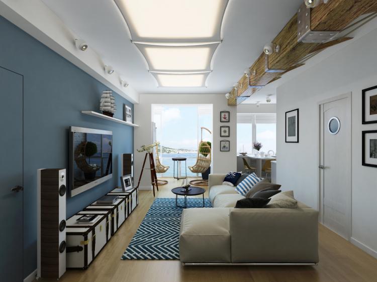 Apartment in a nautical style