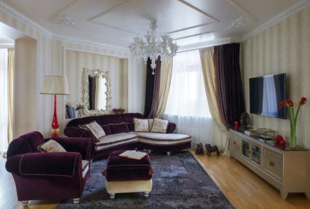 Apartment design in classic style, Moscow