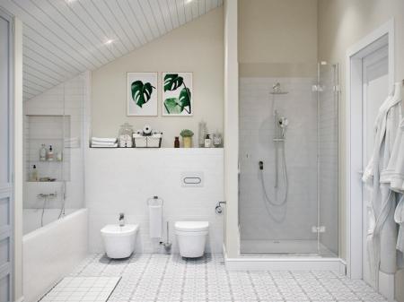 Design de baie în stil scandinav