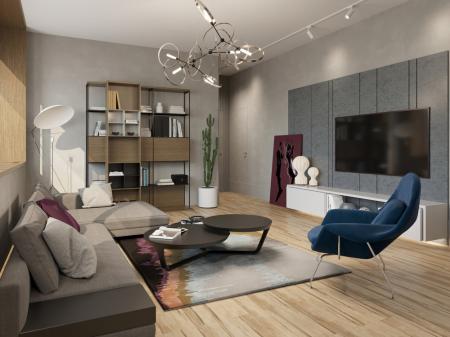 Apartment interior for a young family