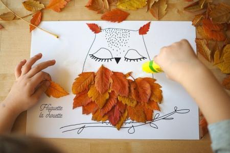 Artisanat de feuilles d'automne pour les enfants de leurs propres mains (50 photos)